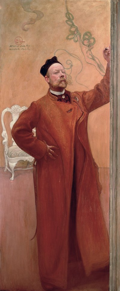 Davanti allo specchio: Autoritratto, 1900 da Carl Larsson